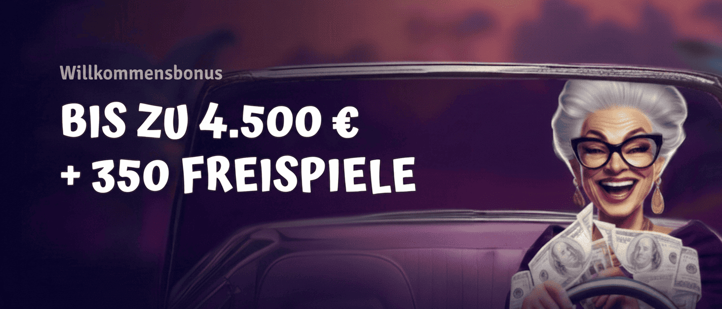 SpinGranny Casino – Willkommensbonus bis 4.500 Euro und 350 Freispiele für deutsche Spieler